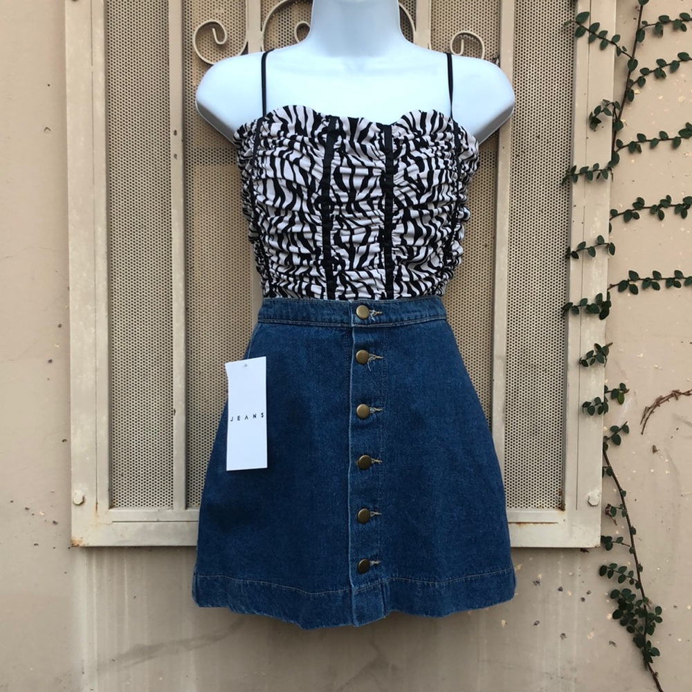 American apparel jean skirt